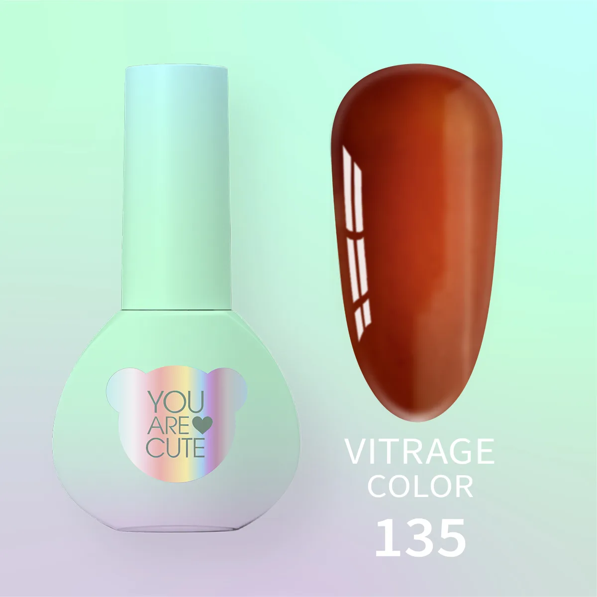 Вітражний гель-лак You Are Cute Color №135, 5ml