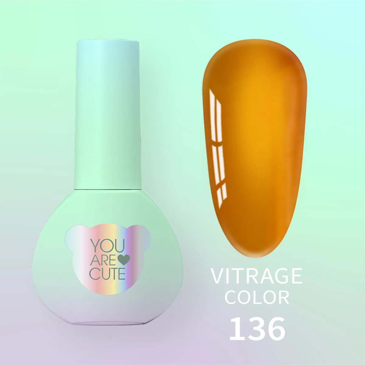 Вітражний гель-лак You Are Cute Color №136, 5ml