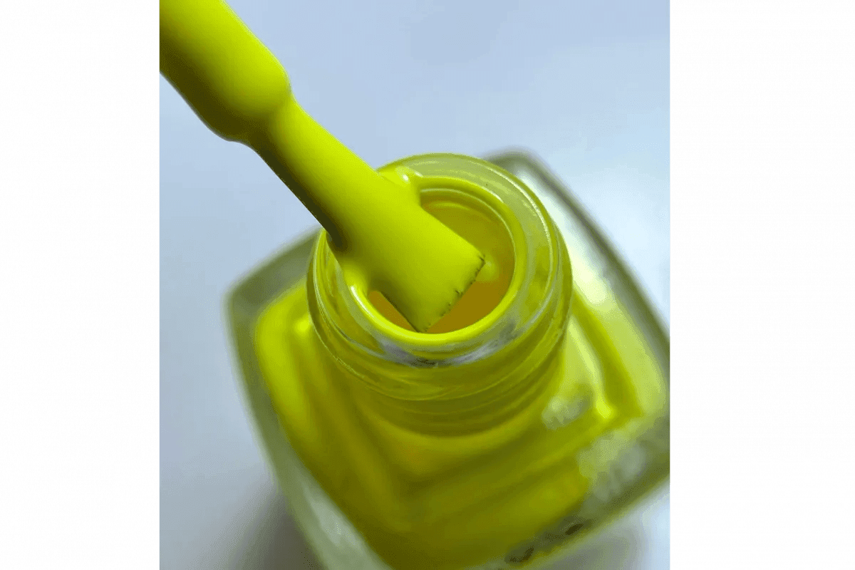 Лак для стемпинга VAKULA №10, неоновый желтый, 12 мл — 2