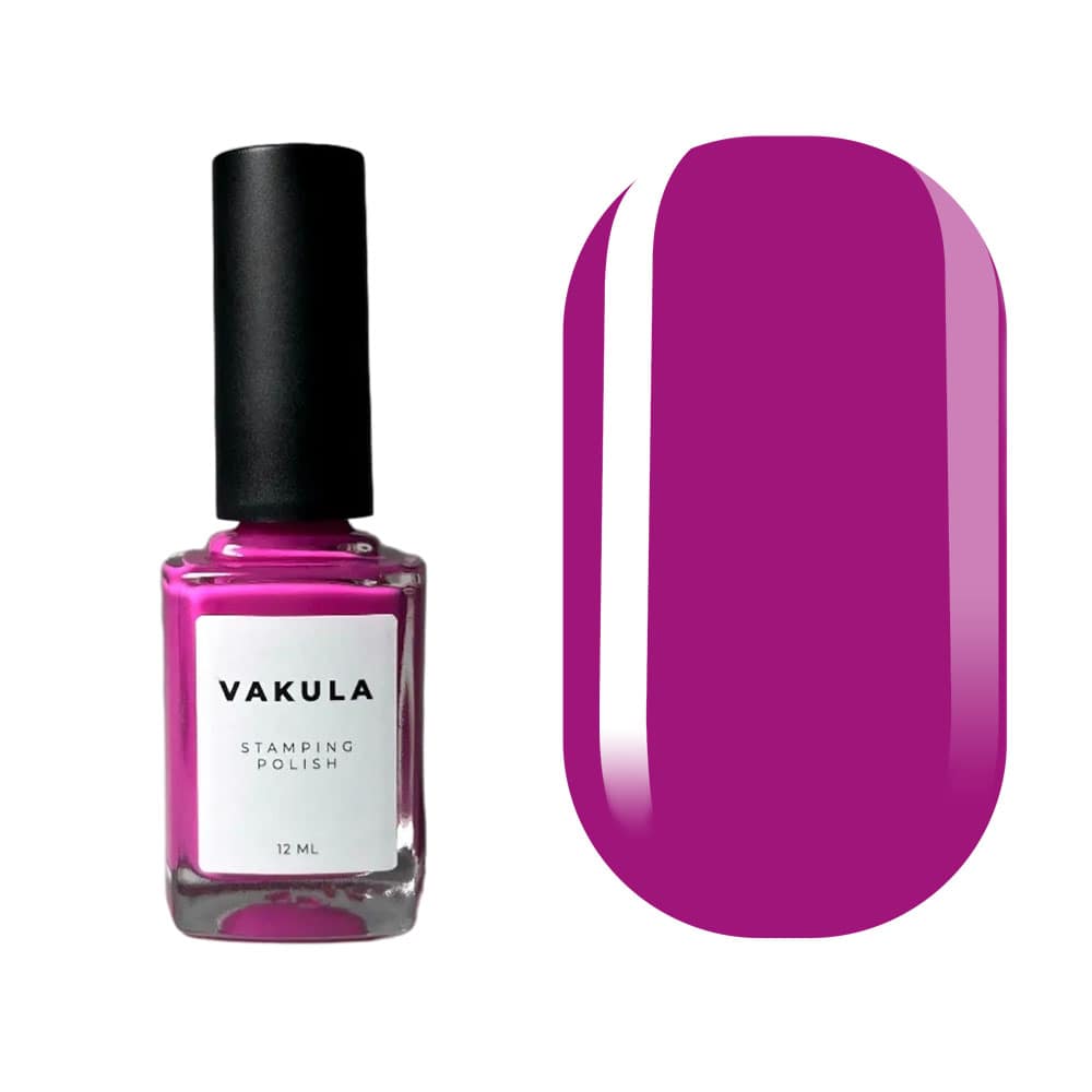 Лак для стемпинга VAKULA №20, фиолетовый, 12 мл