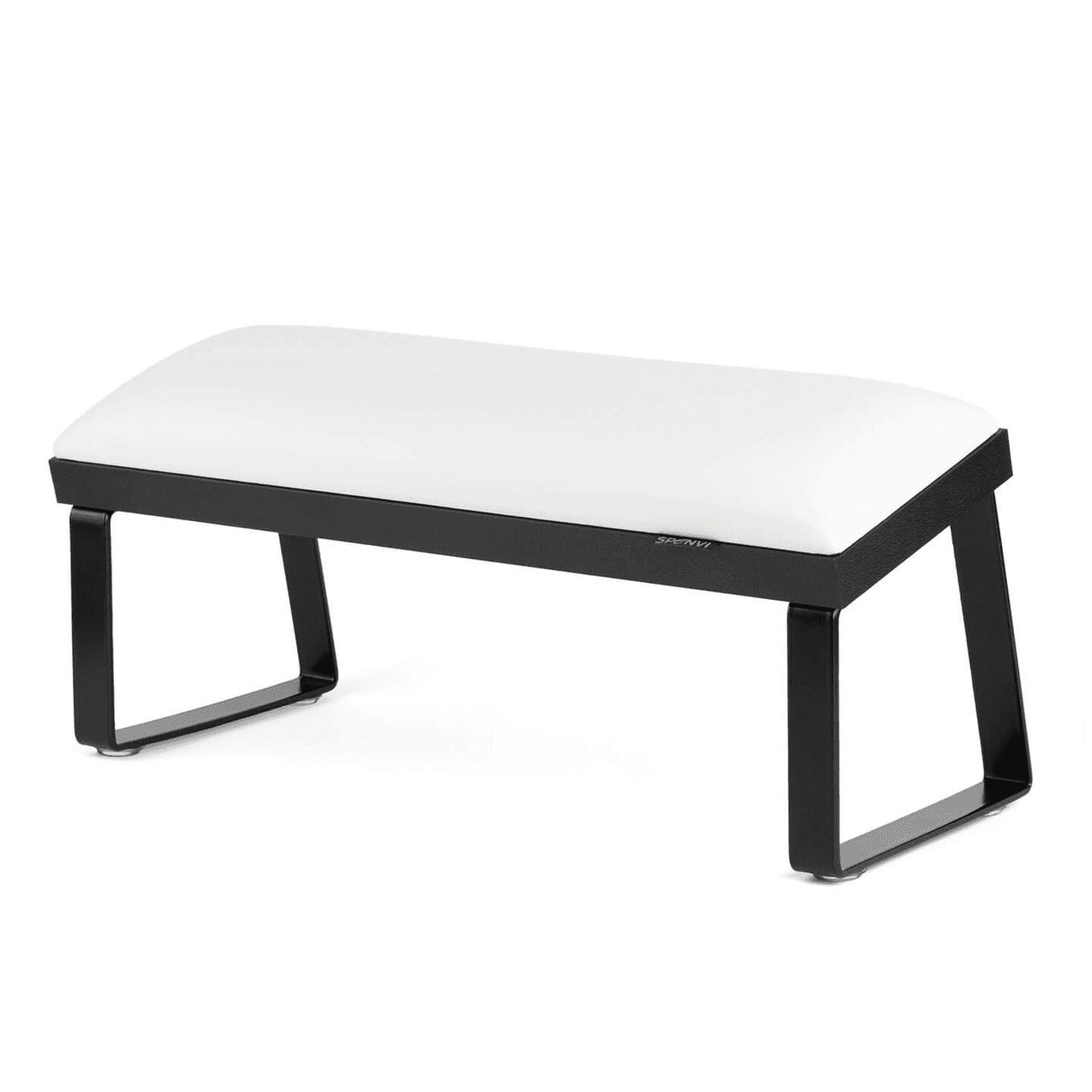 Подлокотник для маникюра Loft на скошенных черных металлических ножках на черной основе White
