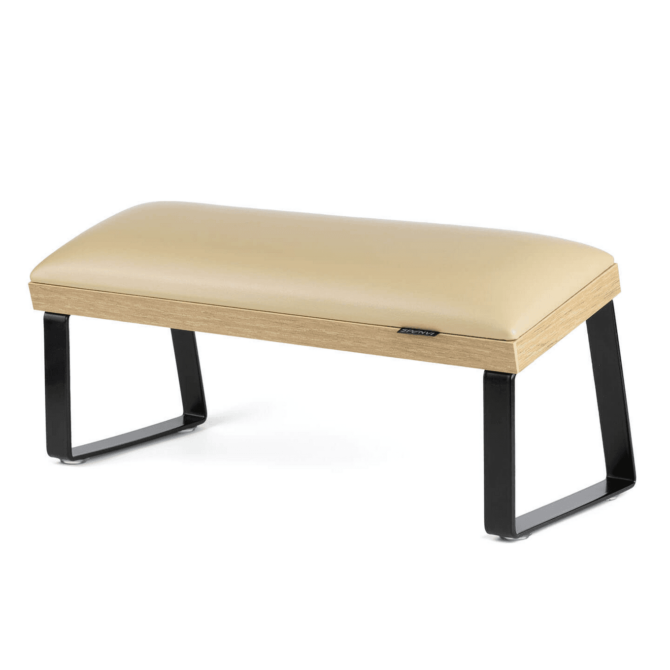 Подлокотник для маникюра Loft на скошенных черных металлических ножках на коричневой основе CoffeeM