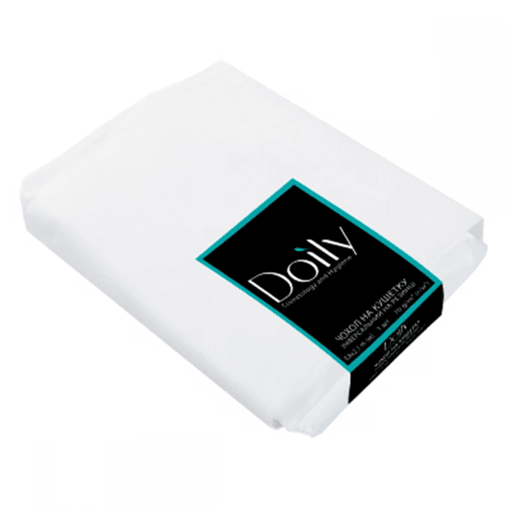 Чехол на кушетку с резинкой универсальный Doily 0,8/2,1 м, белый