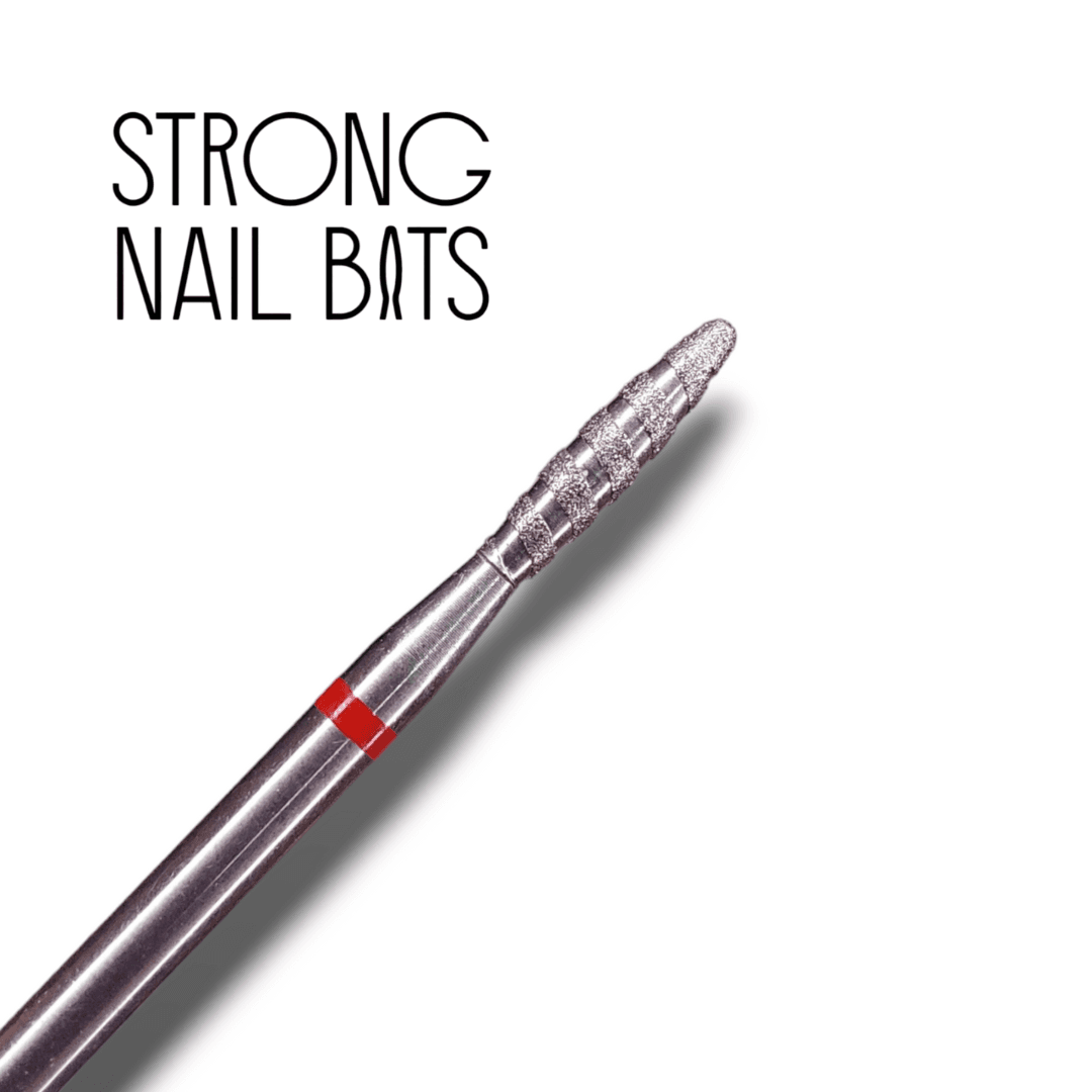 Фреза алмазная STRONG NAIL BITS пламя "Торнадо" красная 0,23 мм — 2