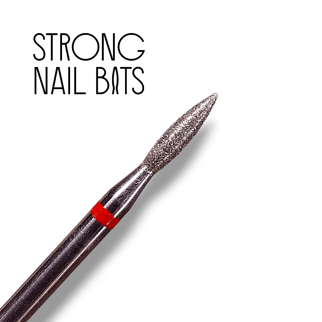 Фреза алмазна STRONG NAIL BITS полум'я червоне 0,21 мм SET 10шт — 2
