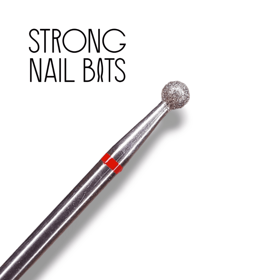 Фреза алмазная STRONG NAIL BITS шар красная 0,30 см — 2
