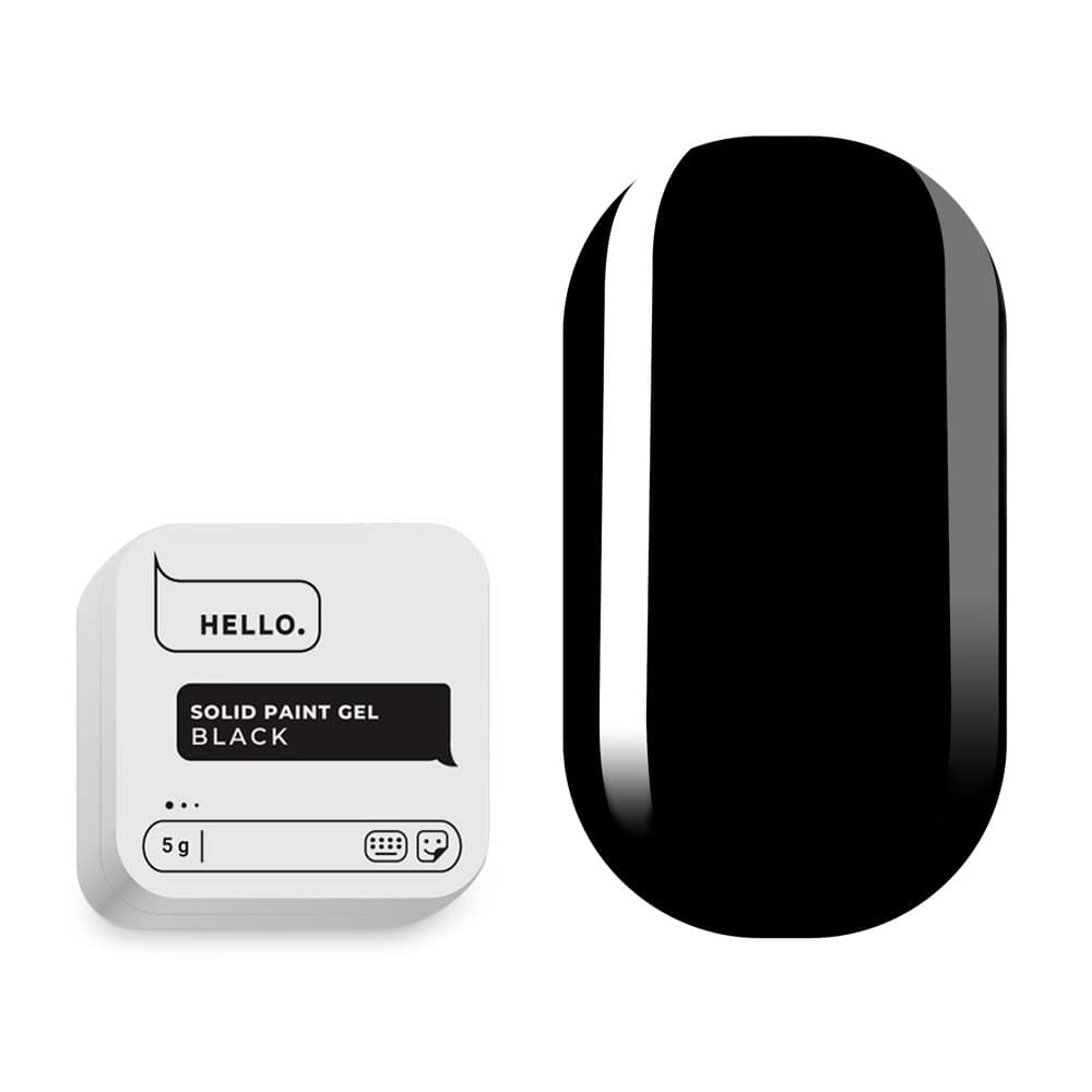 Гель-краска HEYLOVE Solid paint gel Black, 5 г