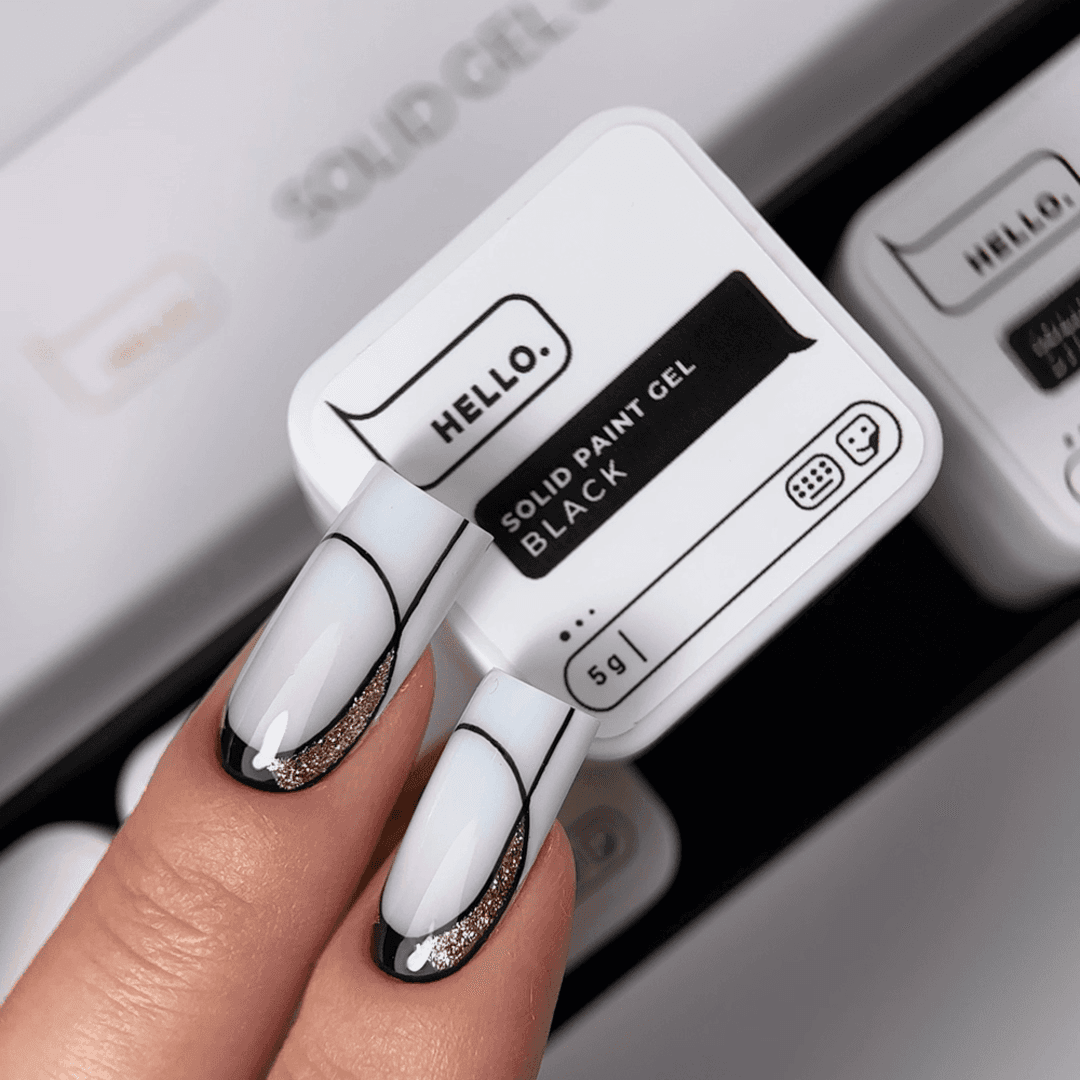 Гель-краска HEYLOVE Solid paint gel Black, 5 г — 3