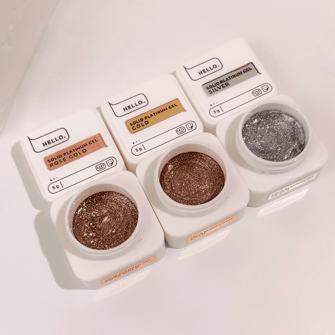 Гель-краска HEYLOVE Solid platinum gel Silver, 5 г — 4