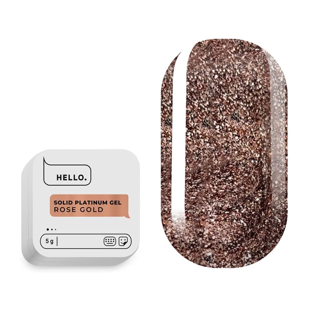 Гель-краска HEYLOVE Solid platinum gel Rose Gold, 5 г