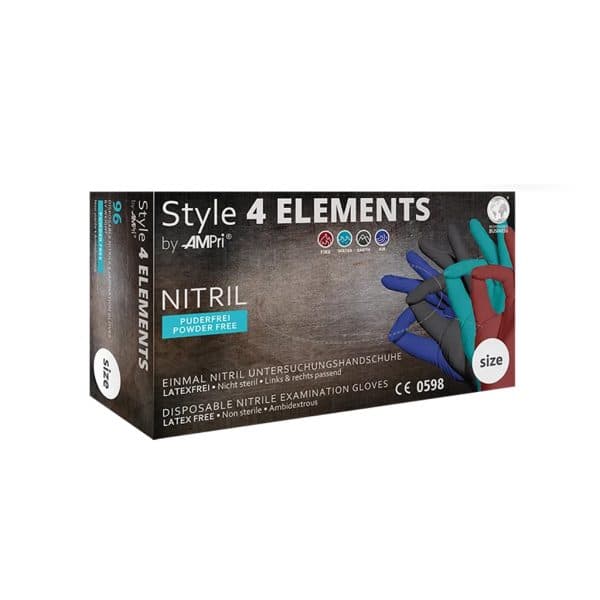 Перчатки нитриловые неопудренные MediOk Style 4 Elements, микс цветов, размер M