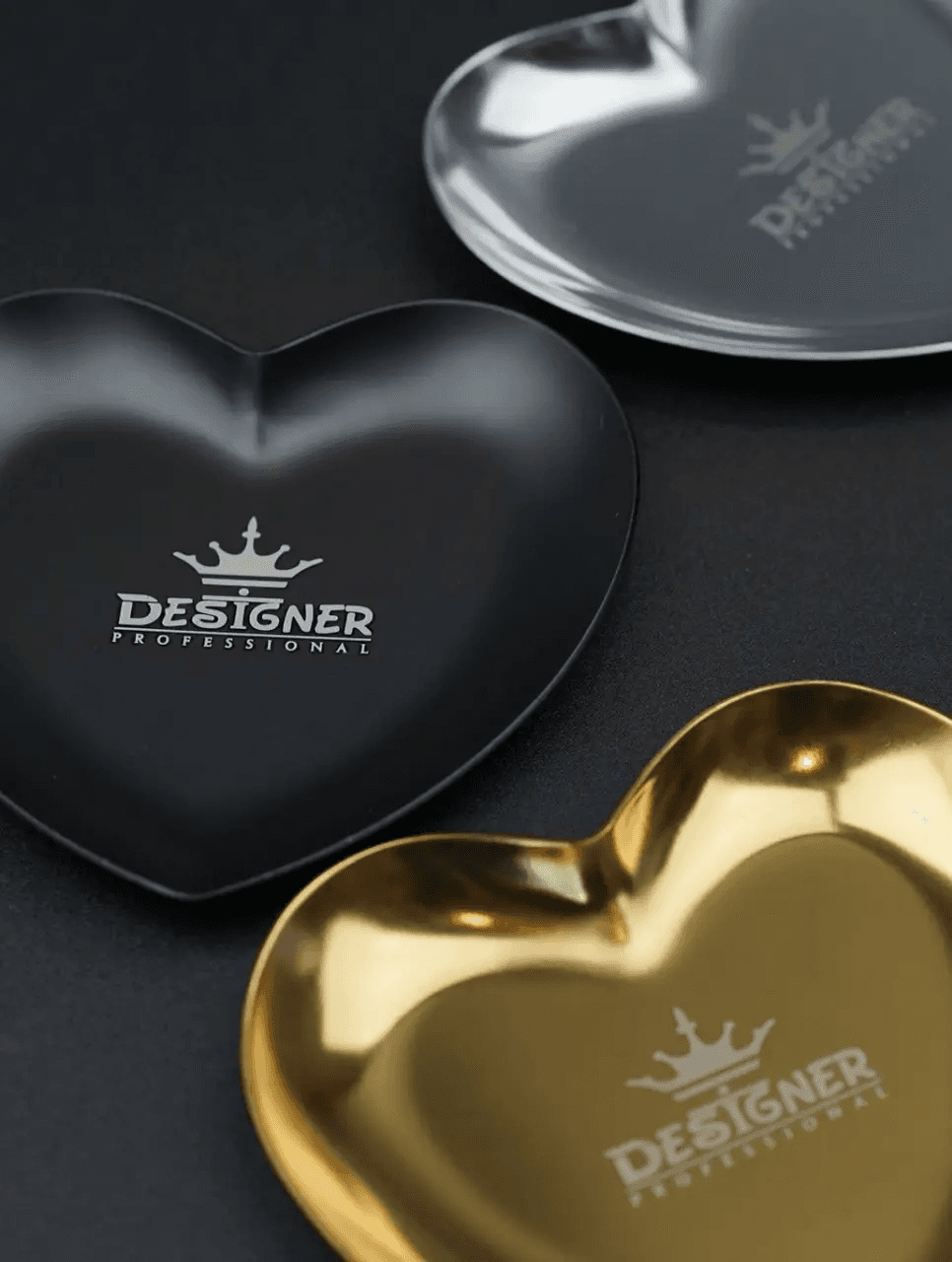 Металлическая подставка для фрез Designer, сердце, золото — 2