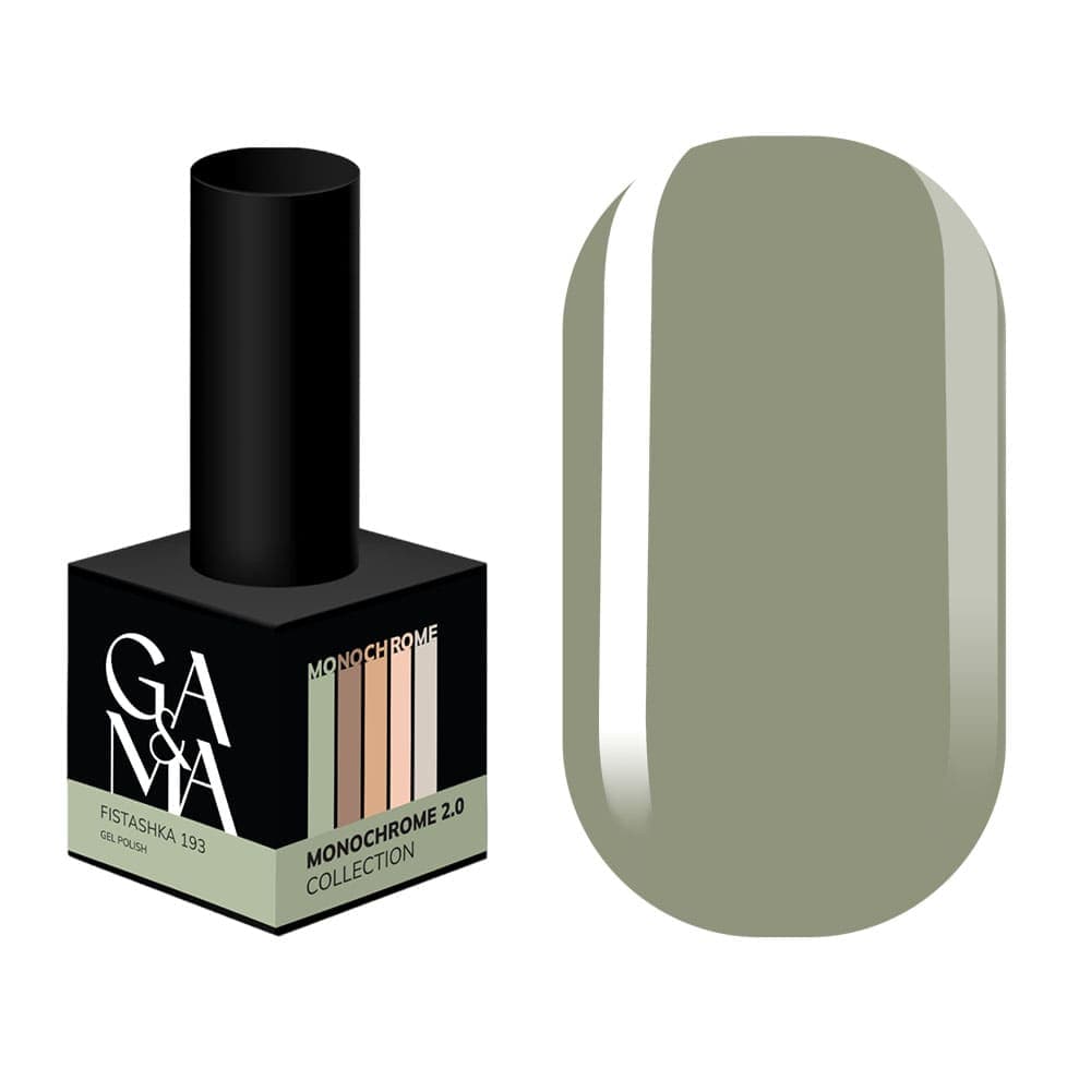 Гель-лак Ga&Ma №193, Monochrome collection, Fistashka, 10 мл