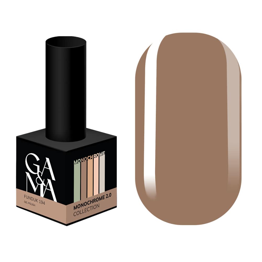 Гель-лак Ga&Ma №194, Monochrome collection, Funduk, 10 мл