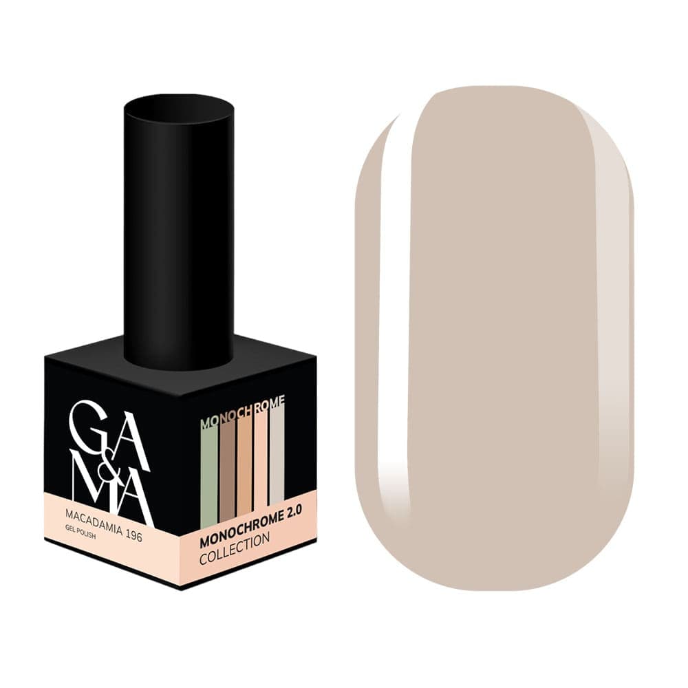 Гель-лак Ga&Ma №196, Monochrome collection, Macadamia, 10 мл