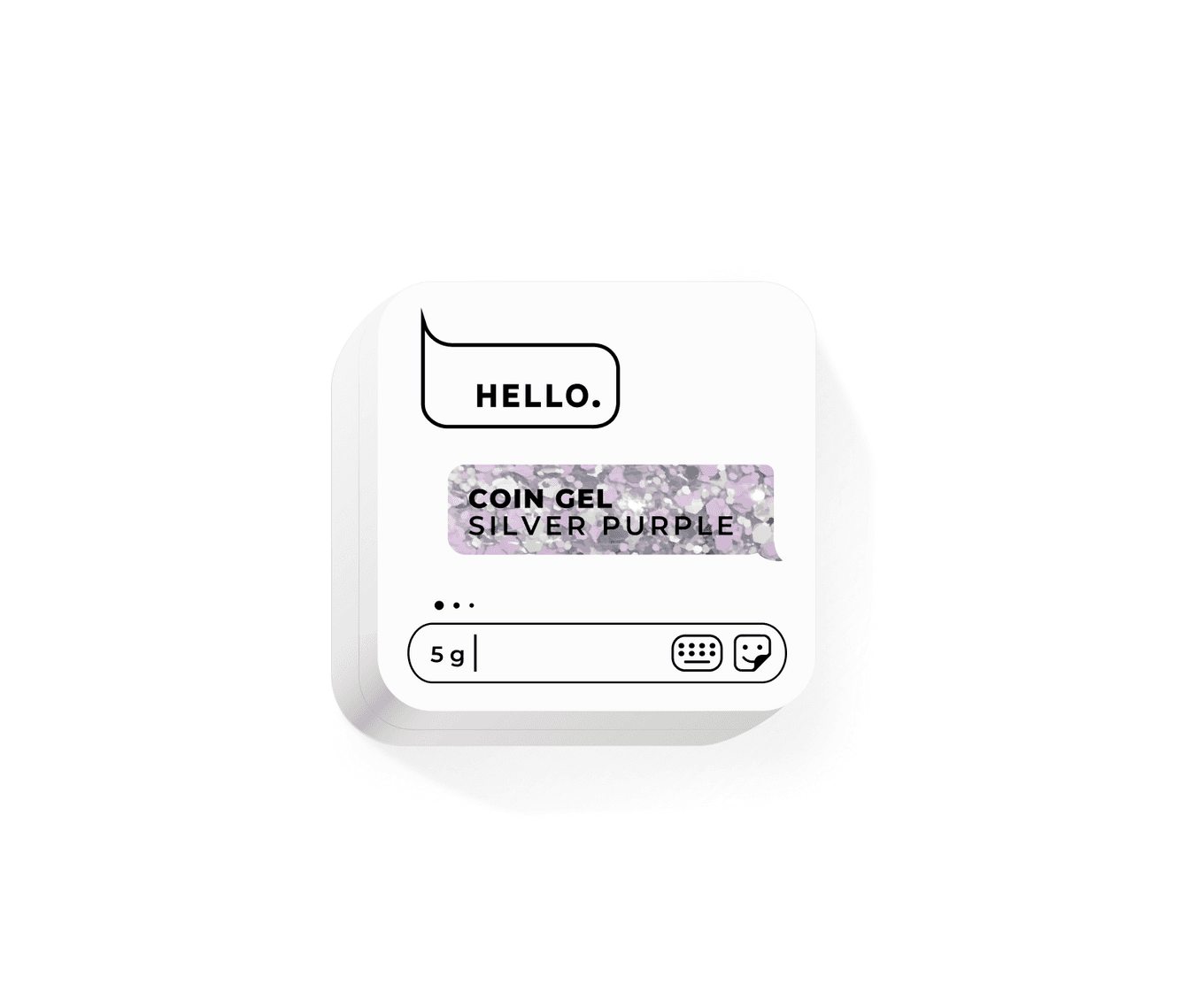 Гель для дизайна HEYLOVE Coin gel Silver Purple, 5 г