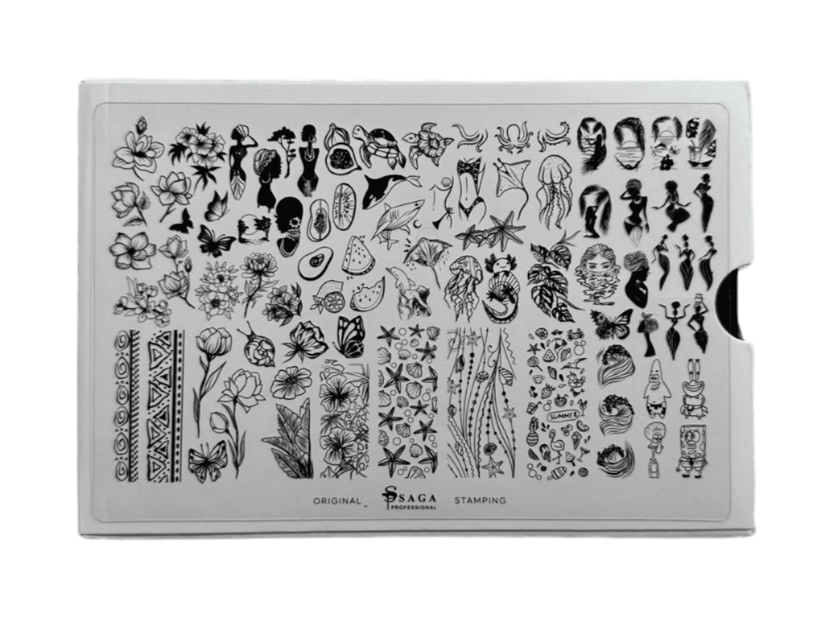Пластина для стемпинга Saga Professional №01 (Sea)