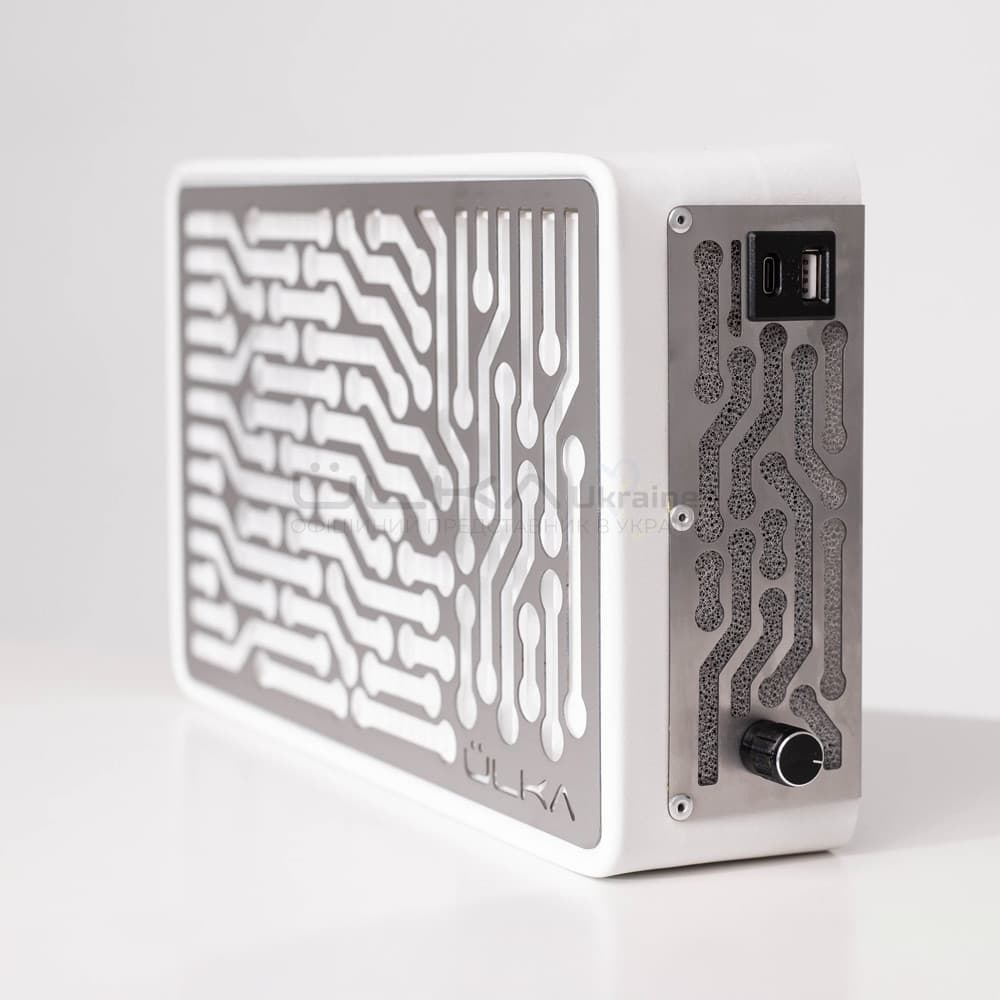 Переносна витяжка для манікюру та педикюру з фільтром Ulka Nano, біла