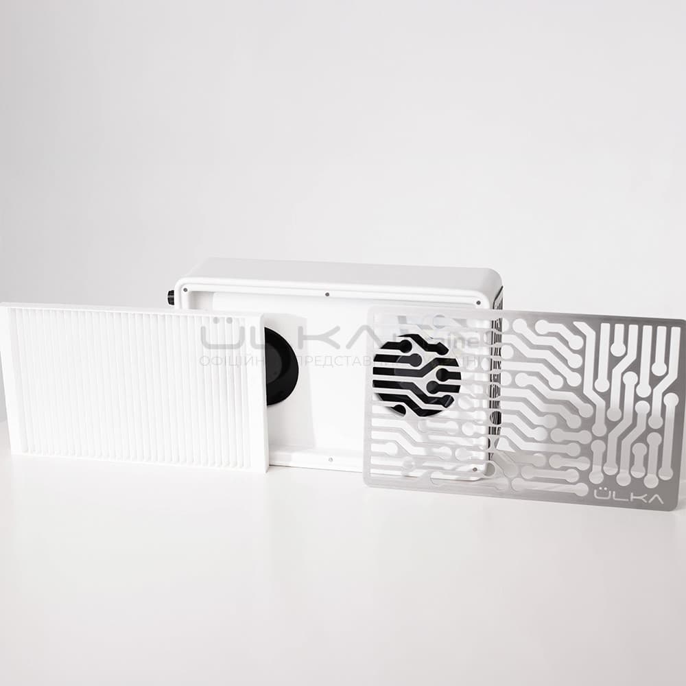 Переносна витяжка для манікюру та педикюру з фільтром Ulka Nano, біла — 2