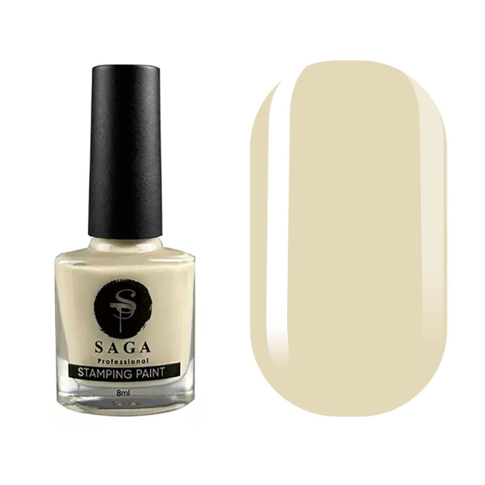 SAGA Professional лак-краска для стемпинга 23 слоновая кость