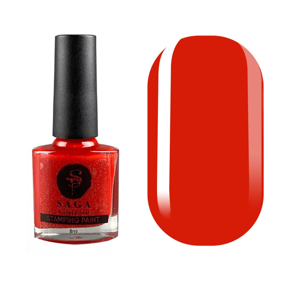 SAGA Professional лак-краска для стемпинга 28 маковый