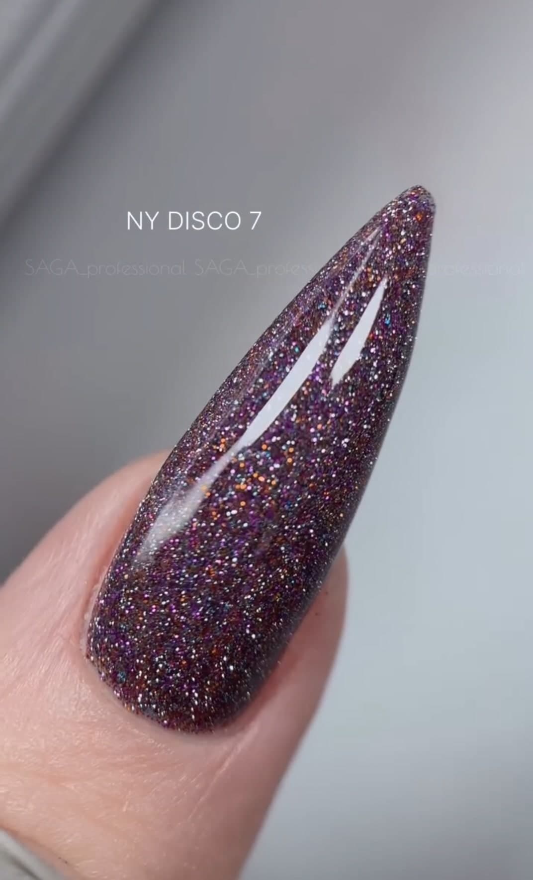 Гель-лак Saga, лимитированная коллекция NY DISCO №7, светоотражающий, 9 мл — 2