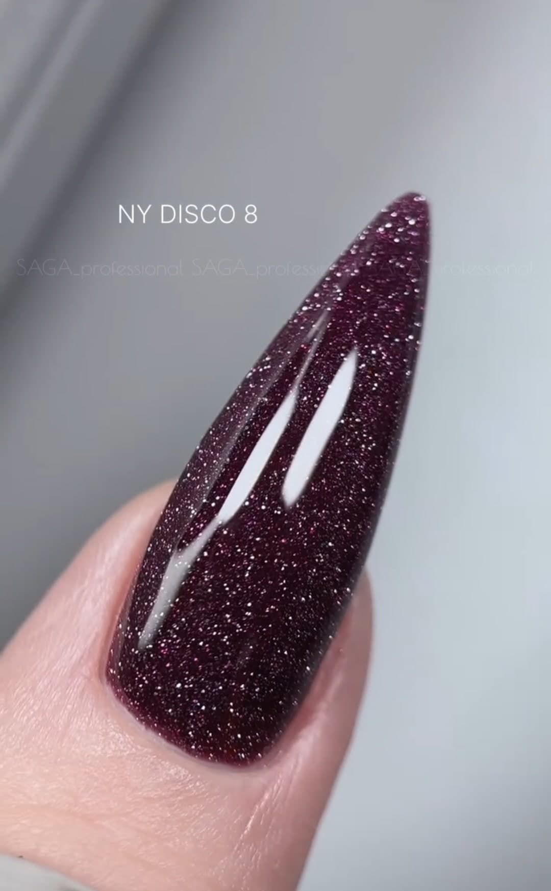 Гель-лак Saga, лимитированная коллекция NY DISCO №8, светоотражающий, 9 мл — 2