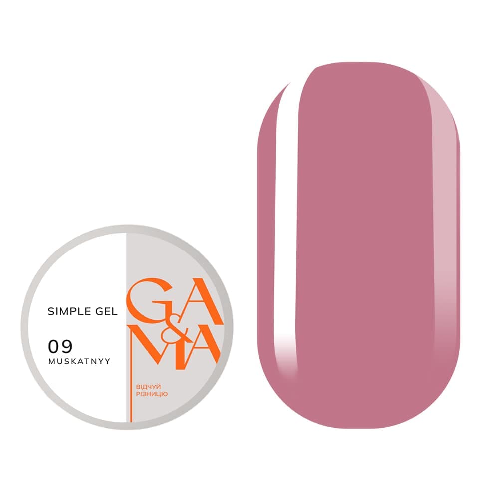 Гель Ga&Ma Simple gel №9 Muskatnyy, 15 мл