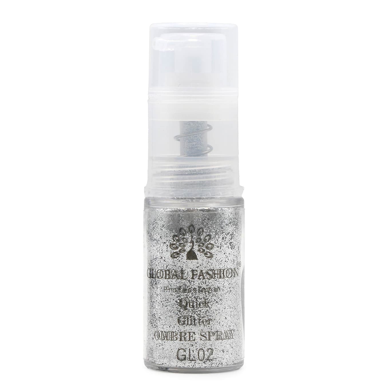 Сухой спрей для градиента Global Fashion Ombre Spray GLITTER, №2, серебро, 10 г (GL)