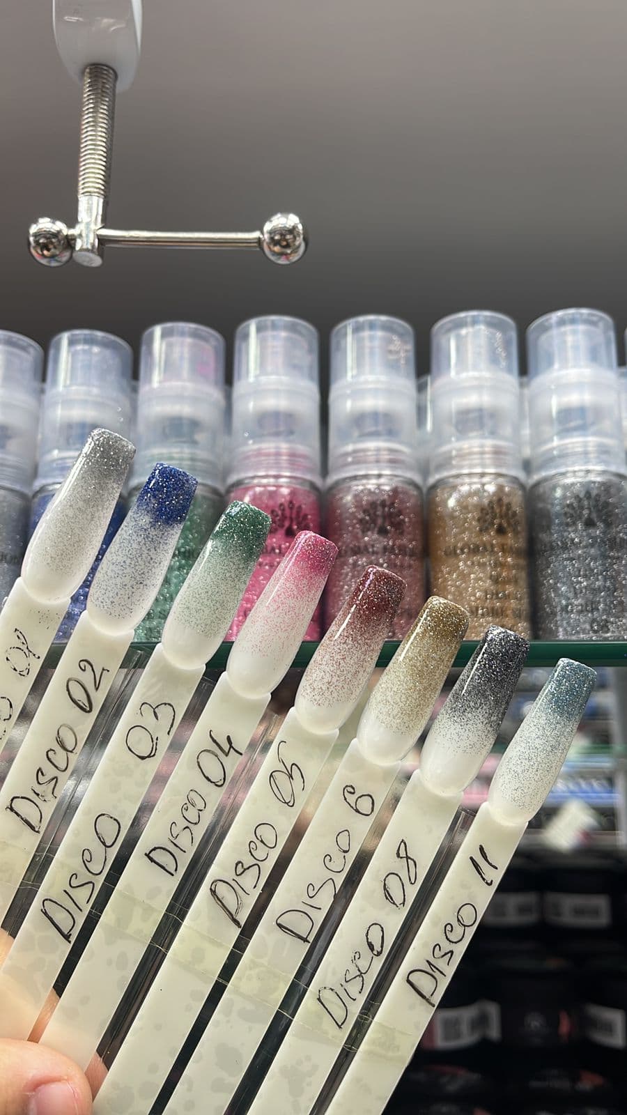 Сухой спрей для градиента Global Fashion Ombre Spray DISCO, светоотражающий №11, зеленый, 10 г — 2