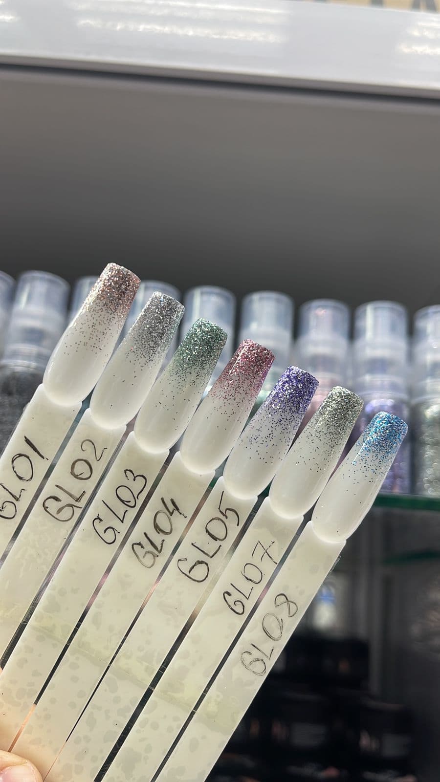 Сухой спрей для градиента Global Fashion Ombre Spray GLITTER, №3, светло-зеленый, 10 г (GL) — 2