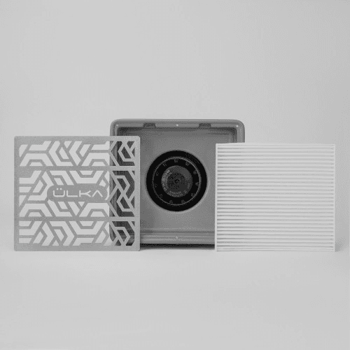 Переносная вытяжка для маникюра и педикюра с фильтром Ulka Premium, серая — 2