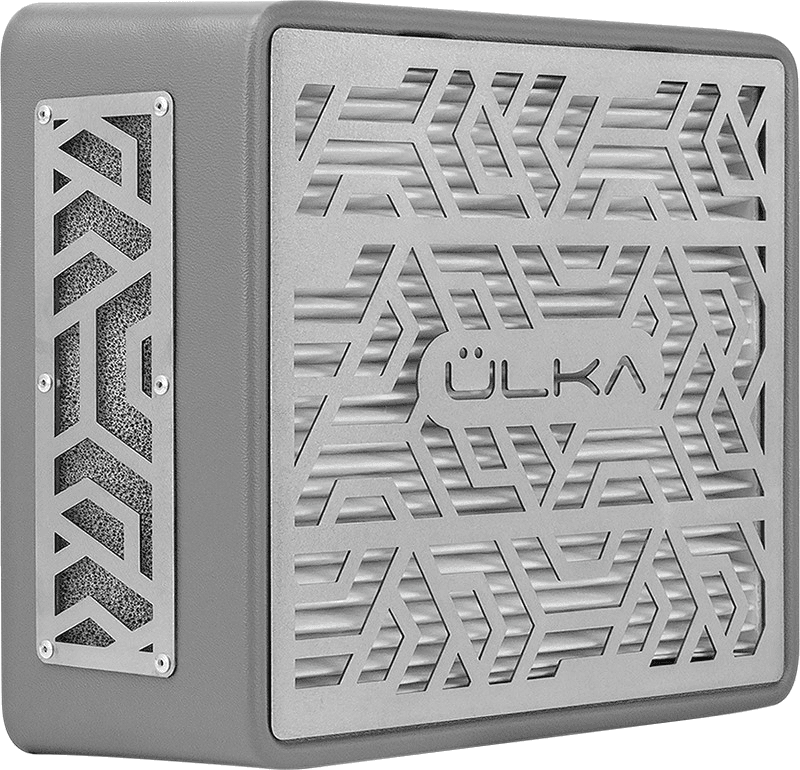 Переносная вытяжка для маникюра и педикюра с фильтром Ulka Premium, серая