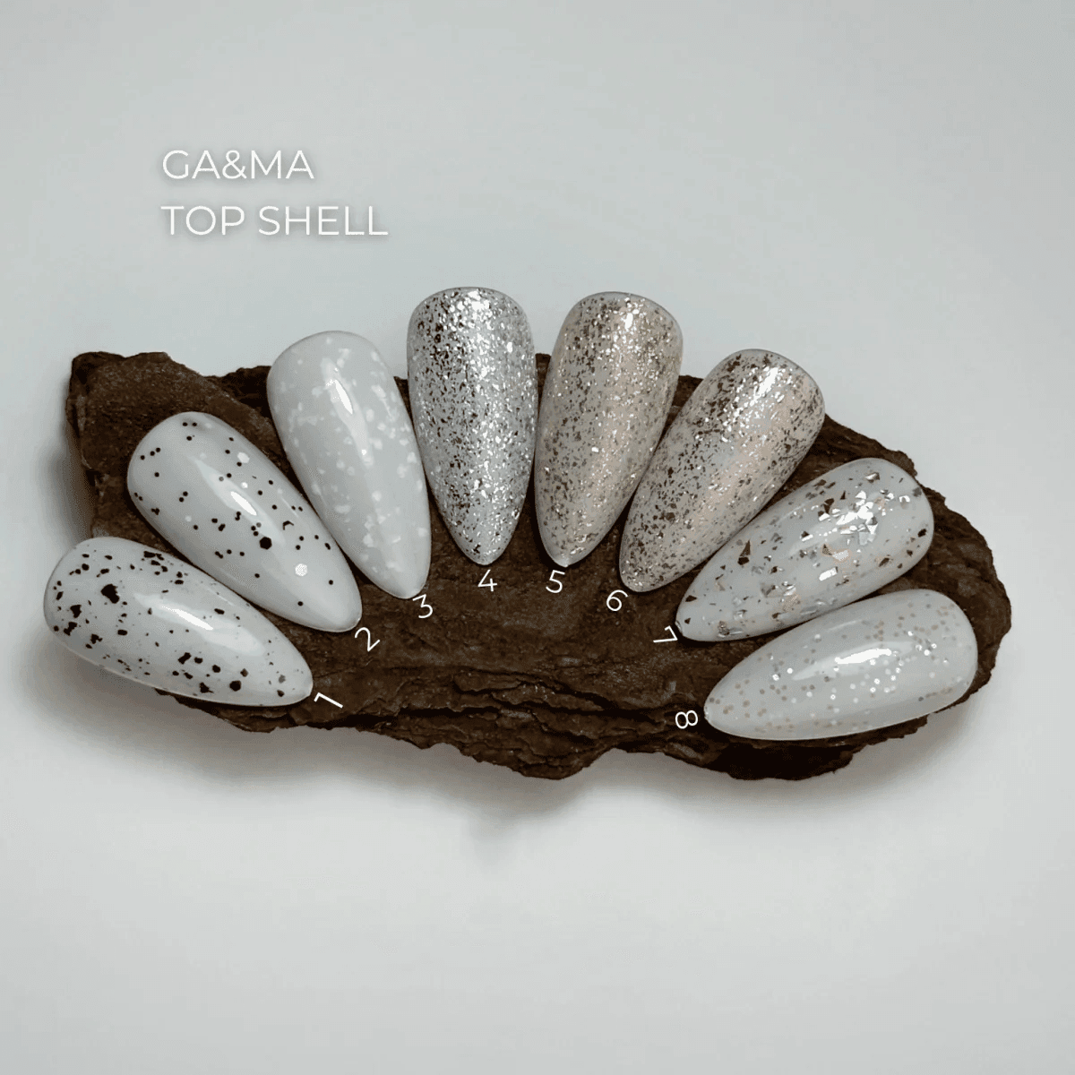 Топ Ga&Ma Shell №2 (із чорно-білими шестигранниками), 15 мл — 3