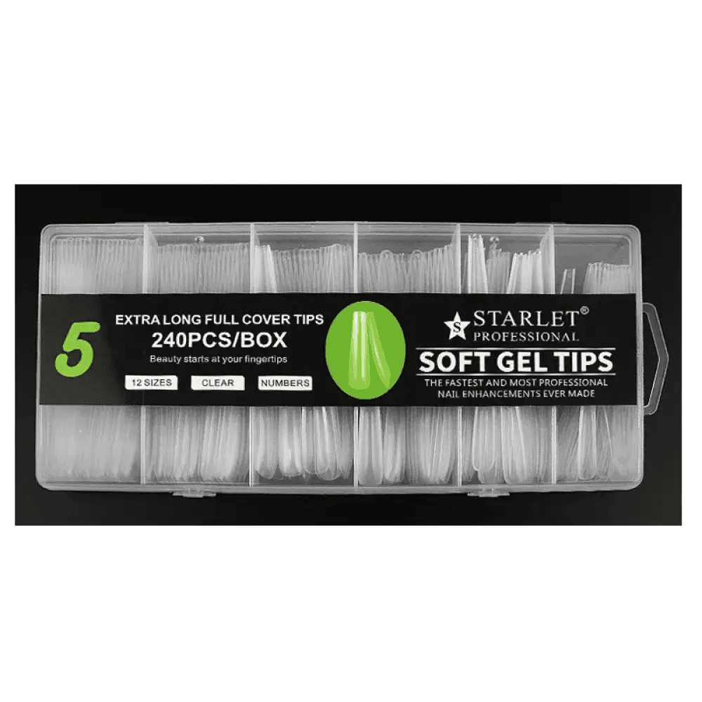 Гелевые типсы Starlet, балерина, 240 шт