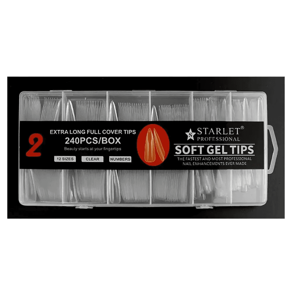Гелевые типсы Starlet, стилет, 240 шт