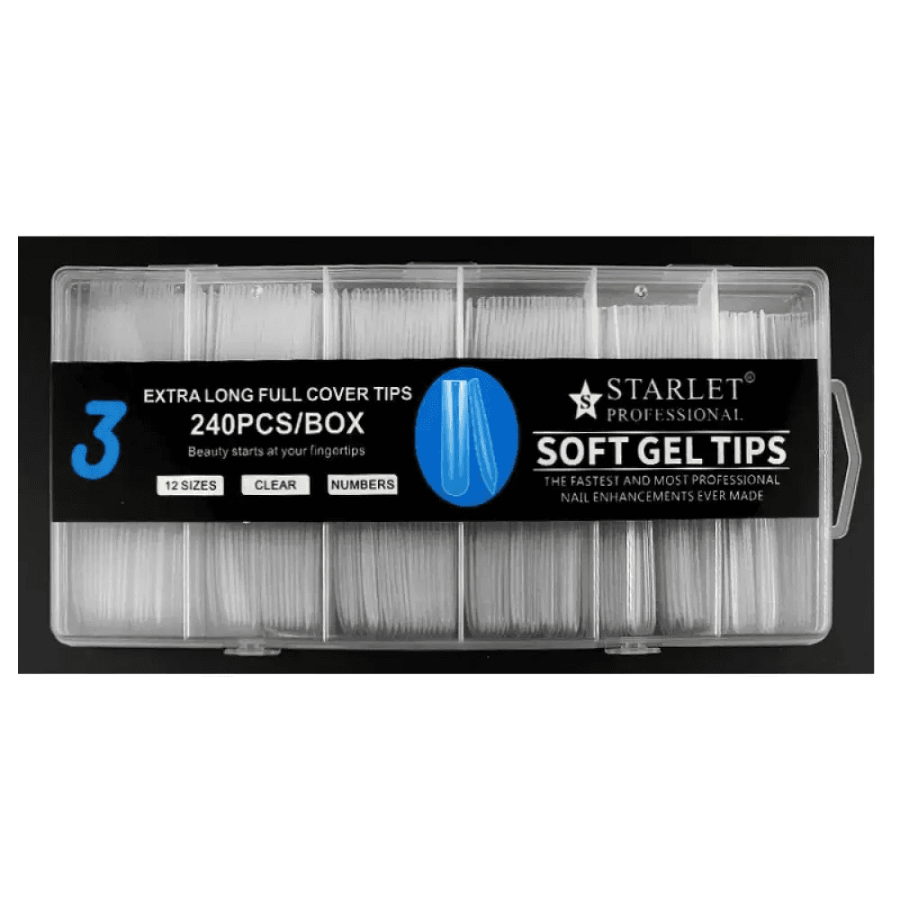 Гелевые типсы Starlet, квадрат, 240 шт