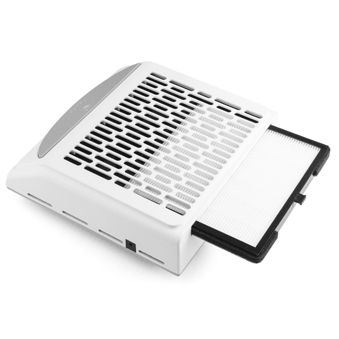 Витяжка для манікюру BUCOS CYCLONE V2 на 100W з фільтром НЕРА, біла + USB — 2