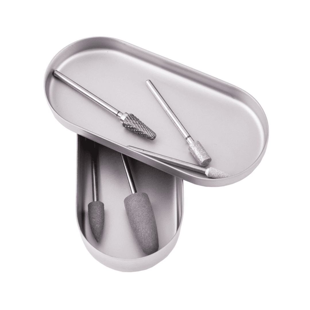 Лоток с крышкой из нержавеющей стали для фрез 90*40*15, Staleks — 2