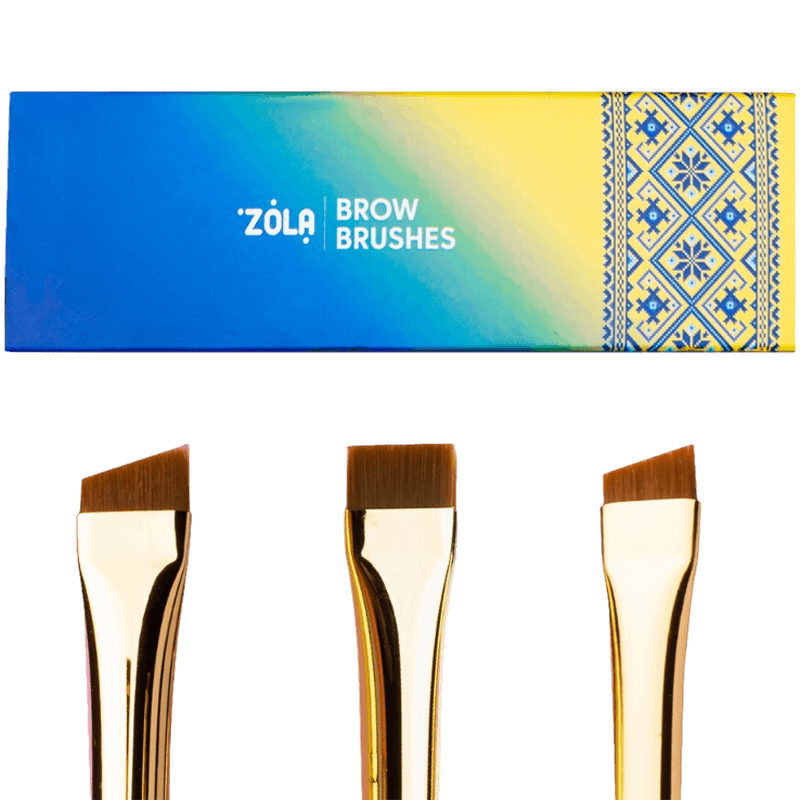 Набор кистей для окрашивания бровей ZOLA BROW BRUSHES Ukrainian edition