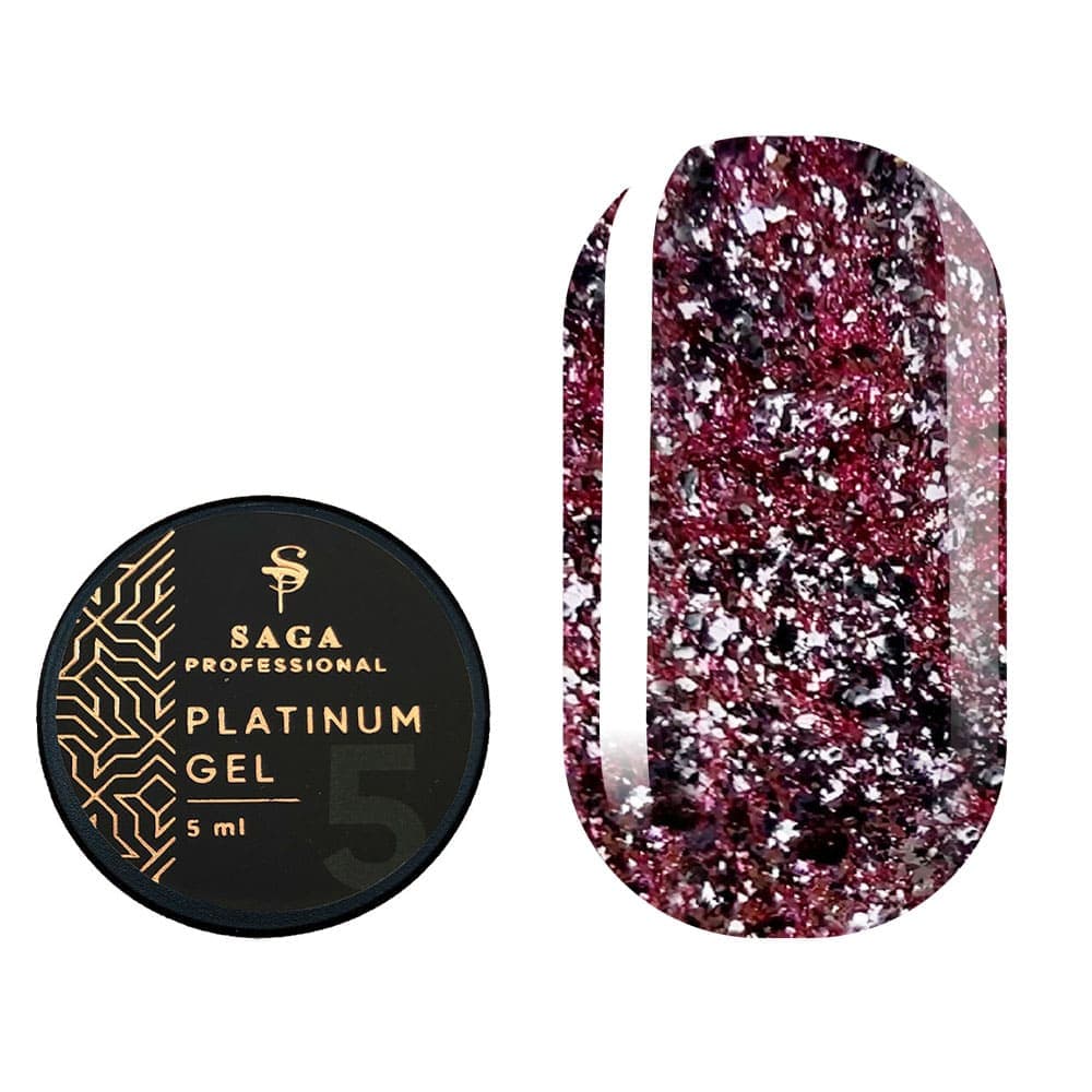 Гель для дизайна Saga Professional Platinum Paint 05, 5 мл