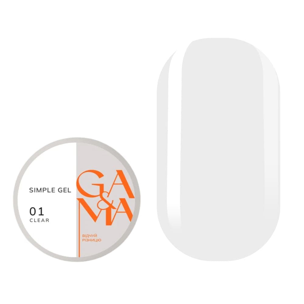 Гель Ga&Ma Simple gel №1 прозорий, 30 мл