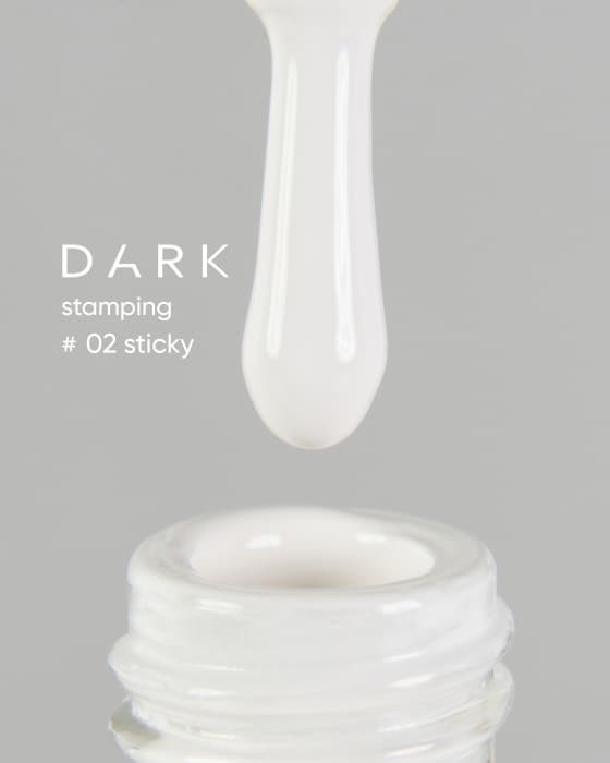 DARK Stamping polish білий STICKY №02 , 8 ml