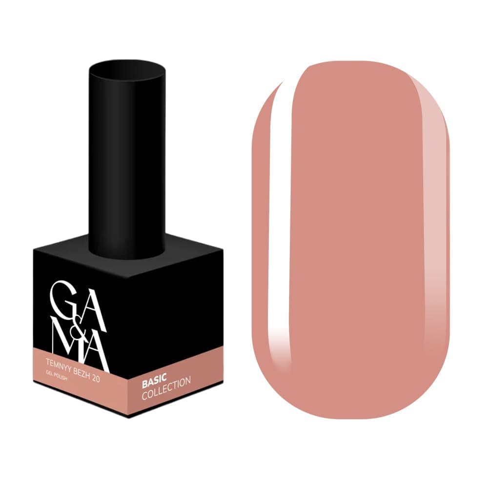 Гель-лак Ga&Ma №020 темный беж, 10 мл
