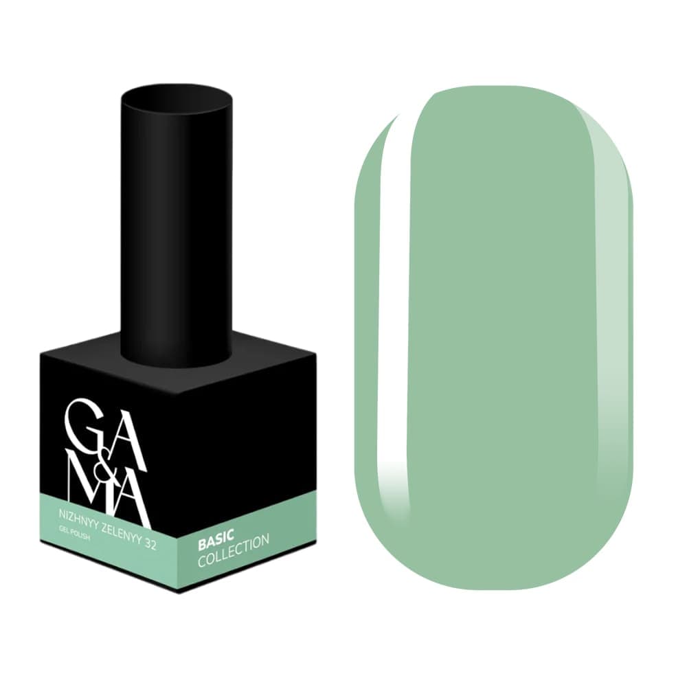 Гель-лак Ga&Ma №32 ніжно-зелений, 10 мл