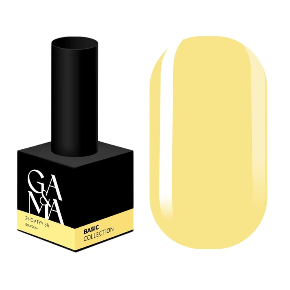 Гель-лак Ga&Ma №35 жовтий, 10 мл