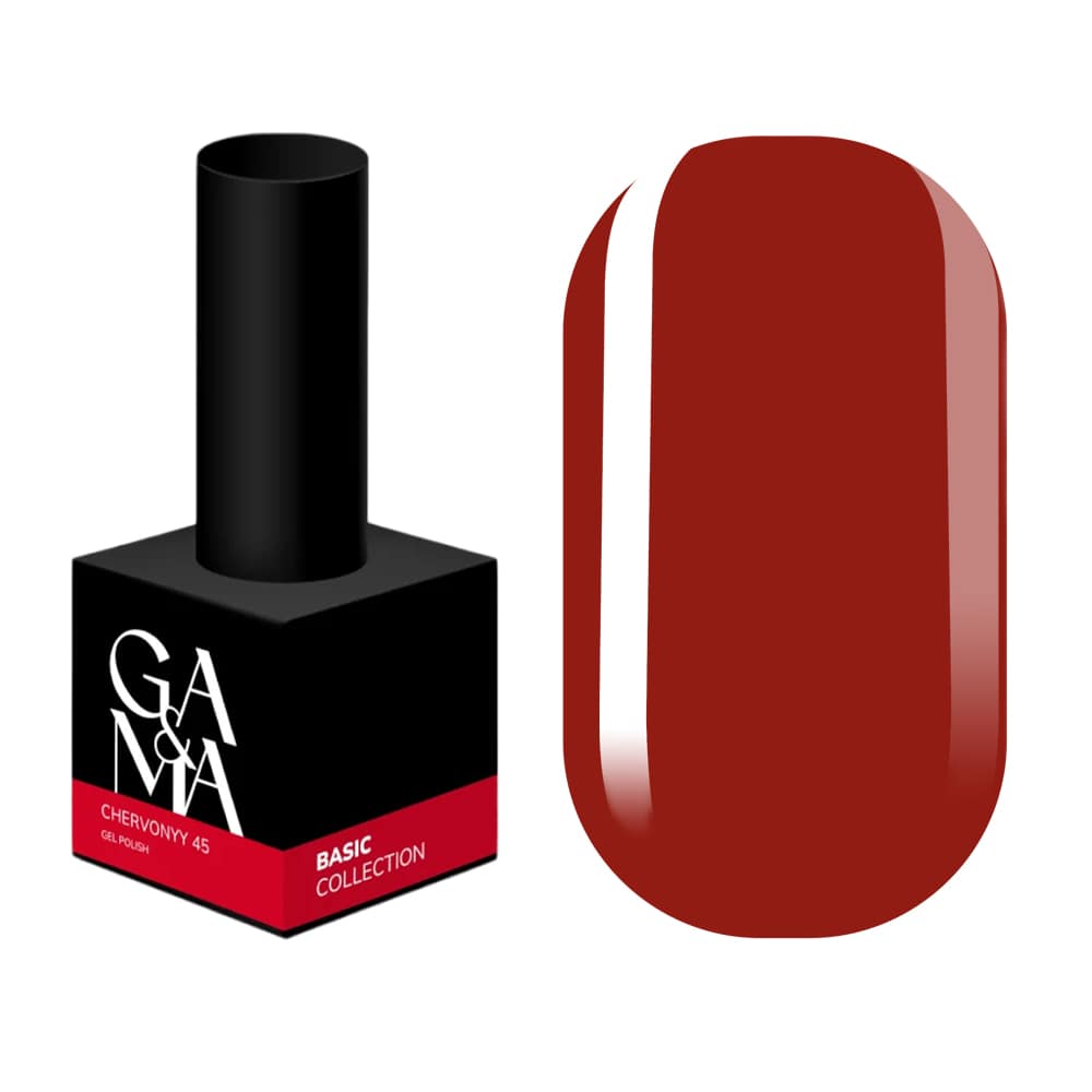 Гель-лак Ga&Ma №45 червоний, 10 мл
