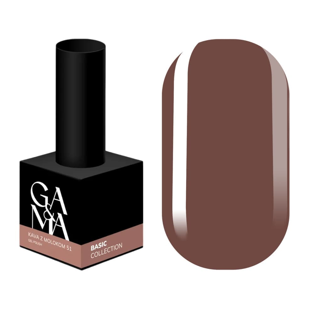 Гель-лак Ga&Ma №51 кава з молоком, 10 мл