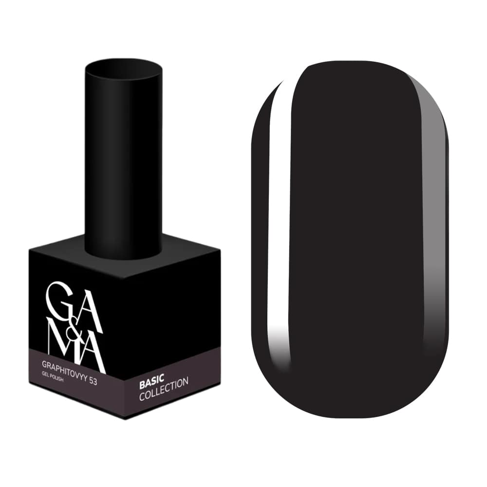 Гель-лак Ga&Ma №53 графітовий, 10 мл