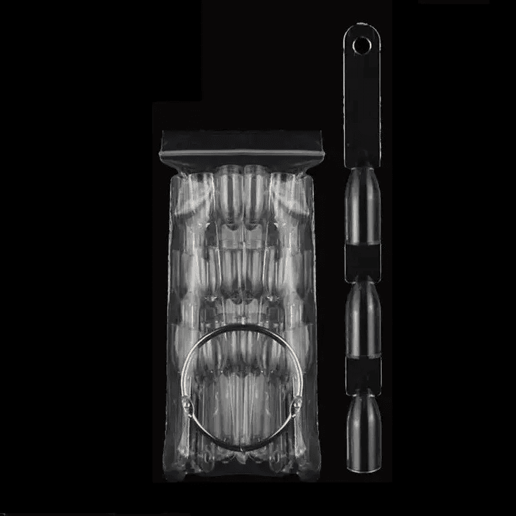 Типсы прозрачные тройные, на кольце, 50 шт